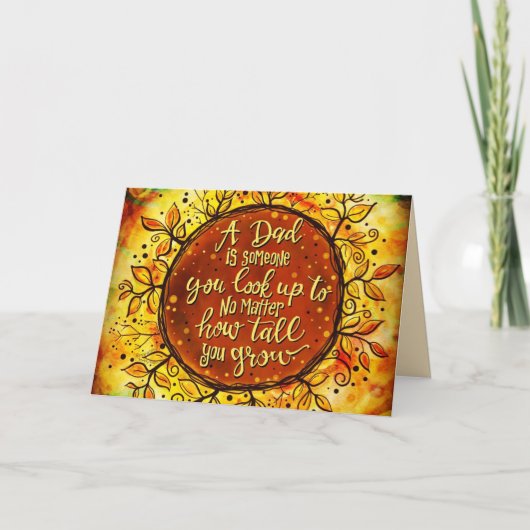 "Kijk op naar papa" Vaderdag Inspiratie Kaart (Voorkant)
