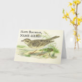  kijk op vogel op de Kaart van de Ground Birthday (Gele Bloem)