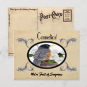  kijk Oude Briefkaart Connecticut (Voorkant / Achterkant)