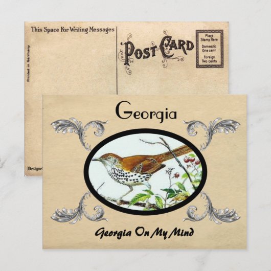  kijk Oude Briefkaart Georgische Ststa (Voorkant / Achterkant)