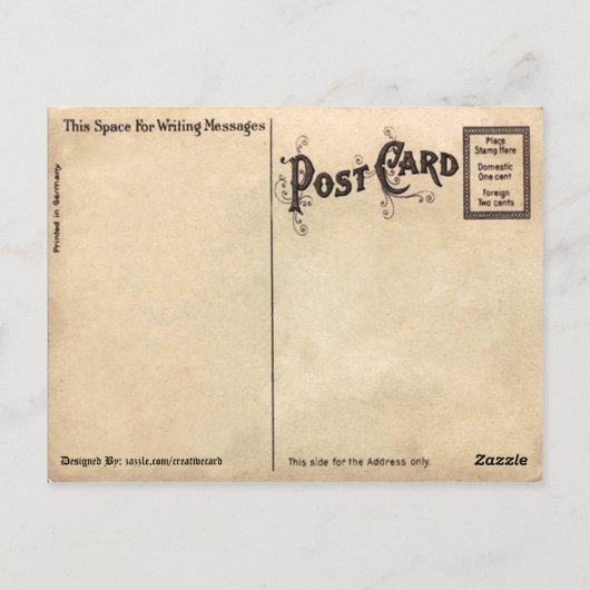  kijk Oude Briefkaart Indiana Staat (Achterkant)