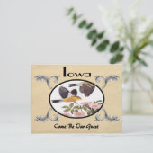  kijk Oude Briefkaart Iowa Staat (Staand voorkant)
