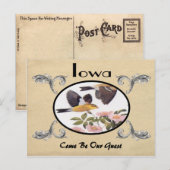  kijk Oude Briefkaart Iowa Staat (Voorkant / Achterkant)