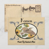 kijk Oude Briefkaart Kansas Staat (Voorkant / Achterkant)