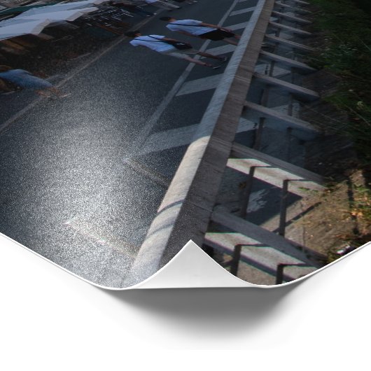 Kijk over het kanaal foto afdruk (Hoek)