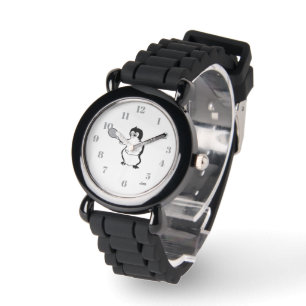 Kijk: Pinguïn Tennisspeler Horloge