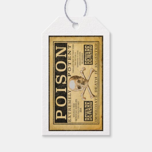 kijk "POISON" Halloween Cadeaulabel (Voorkant)