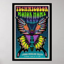kijk Psychedelische Butterfly TMH concert Poster