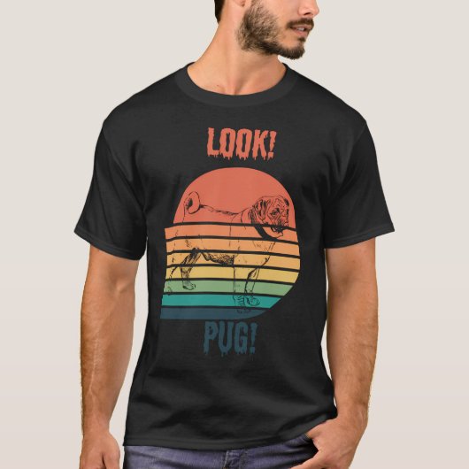 Kijk! Pug! T-shirt (Voorkant)