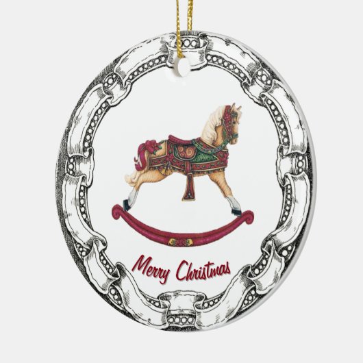  kijk-Rockpaard Keramisch Ornament (Links)