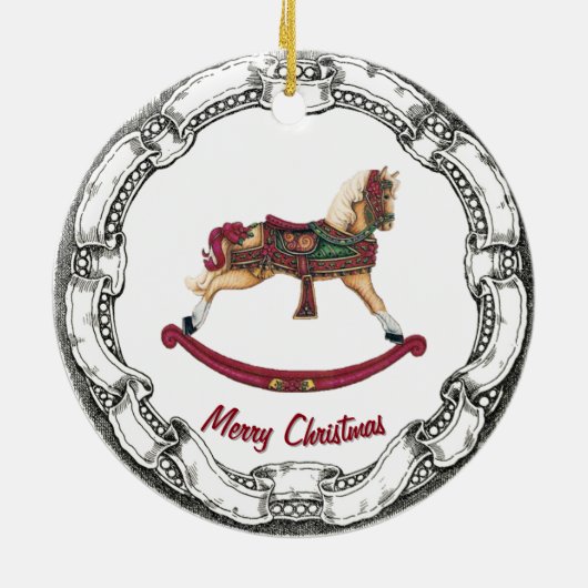 kijk-Rockpaard Keramisch Ornament (Achterkant)