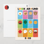 Kijk rond Kawaii 2025 Kalender Briefkaart (Voorkant / Achterkant)