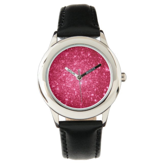 Kijk: Roze Sterren Horloge (Voorkant)