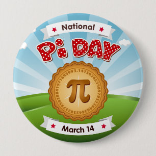 Kijk scherp op Pi Day Ronde Button 4,0 Cm