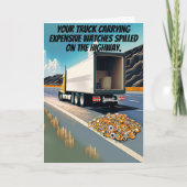 Kijk Spill Truck Driver Grappige Verjaardag Kaart (Voorkant)