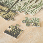 kijk, Tall Standing Bird, Cattails Legpuzzel (Zijkant)