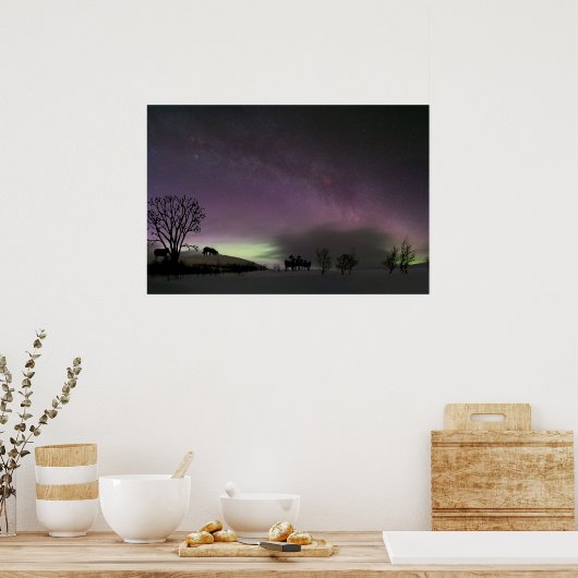 "Kijk terug." Border Collie Poster (Keuken)