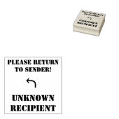 "KIJK TERUG NAAR VERZENDER!", "ONBEKENDE ONTVANGER RUBBERSTEMPEL (Gestempeld)