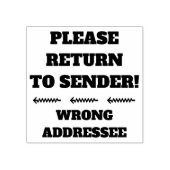 "KIJK TERUG NAAR VERZENDING!" "KORTE ADRESSEE" RUBBERSTEMPEL (Afrduk)