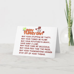 KIJK 'THANKSGIVING' MET EEN BEETJE VAN EEN JOKE! FEESTDAGEN KAART