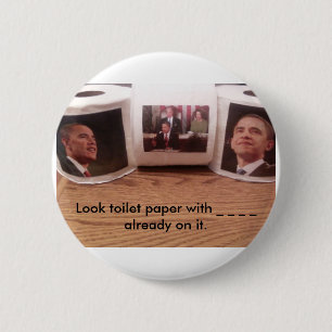 Kijk toiletpapier met _ _ _ _ _... ronde button 5,7 cm