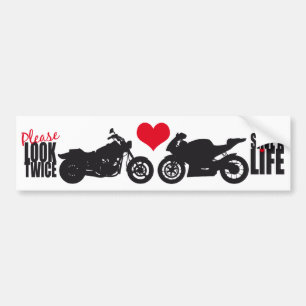 Kijk twee keer, bespaar een leven bumpersticker