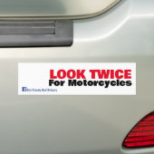 Kijk twee keer bumpersticker (Op auto)