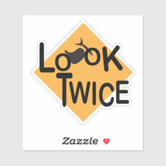 Kijk twee keer voor grafisch motorfietsen sticker (Vel)