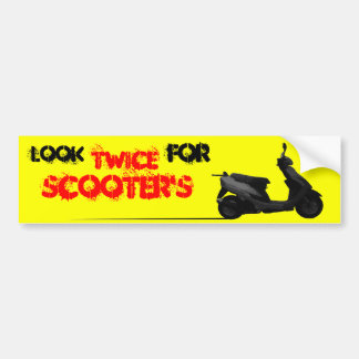 Kijk tweemaal naar scooters bumpersticker