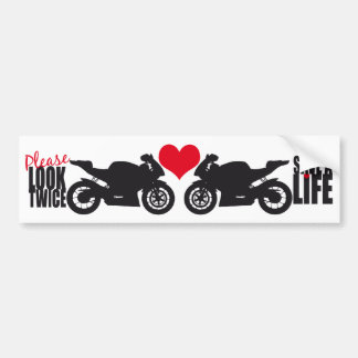 Kijk tweemaal ・ Sparen een Bumpersticker van het L