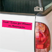 Kijk tweemaal voor vrouwen op Bumpersticker motorf (Op Truck)