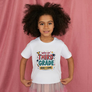 Kijk uit 3e klas - Leuk Back-to-School ontwerp T-shirt