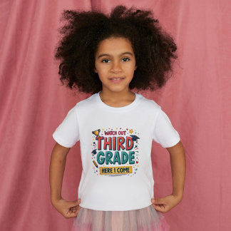 Kijk uit 3e klas - Leuk Back-to-School ontwerp T-shirt