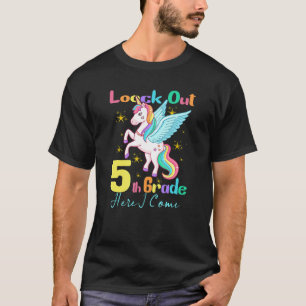 Kijk uit 5e klas hier kom ik terug naar school UNI T-shirt