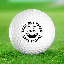 Kijk uit bomen, hier is de Funny noob Golf Balls Golfballen