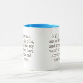 Kijk uit dat ik net mijn maandelijkse gelukkige pi mok (Midden)