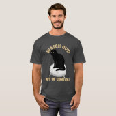 Kijk uit de hand Cat Mom Cat Lovers Cat Retro T-shirt (Voorkant volledig)