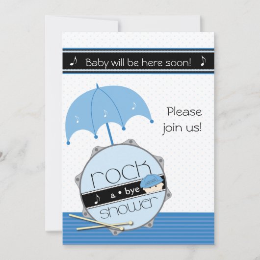 Kijk uit de wereld, hier drum ik. BabyShower-uitno Kaart (Voorkant)