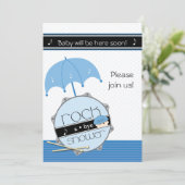 Kijk uit de wereld, hier drum ik. BabyShower-uitno Kaart (Staand voorkant)