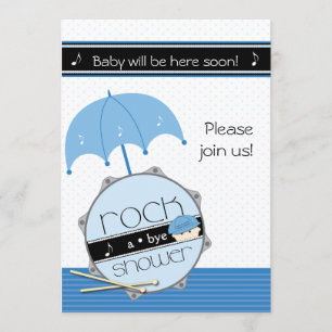 Kijk uit de wereld, hier drum ik. BabyShower-uitno Kaart