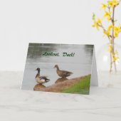 Kijk uit. Eend! verjaardagskaart Kaart (Gele Bloem)