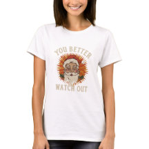 Kijk uit grappige santa retro kerst