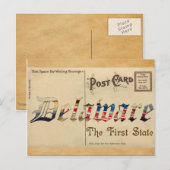  Kijk uit het Oude Briefkaart van Delaware (Voorkant / Achterkant)