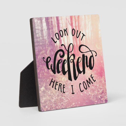 Kijk uit het weekend hier ik kom 2 fotoplaat (Voorkant)