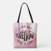 Kijk uit het weekend hier ik kom 2 tote bag (Achterkant)