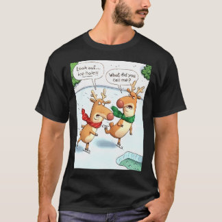 Kijk uit IJsgat - Rendier Kerstmis T-shirt