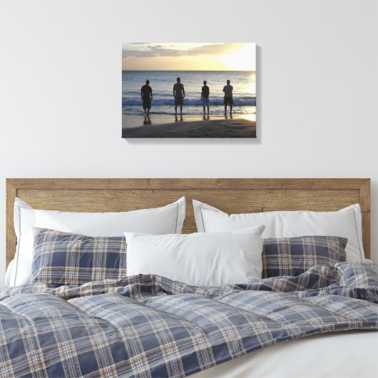 Kijk uit in de oceaan canvas afdruk (Insitu (Slaapkamer))