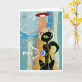 KIJK UIT! KITTEN GOTTA RAYGUN KAART (Gele Bloem)