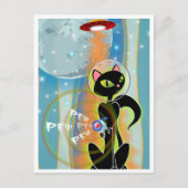 KIJK UIT! KITTEN GOTTA RAYGUN VAN TRISTAN BERLUND BRIEFKAART (Voorkant)