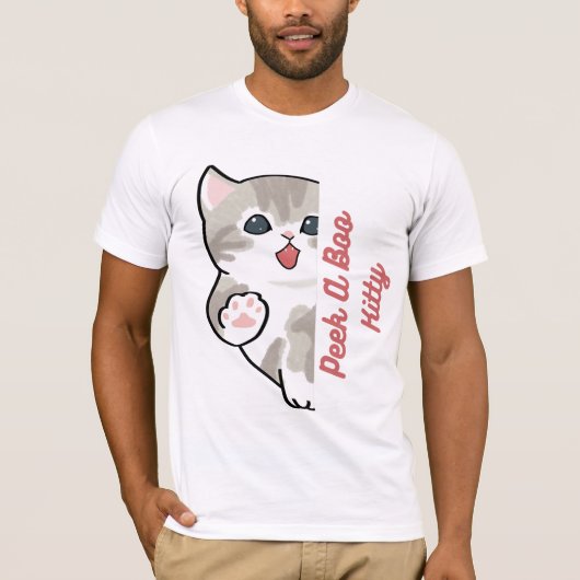 Kijk Uit Kitty Cute Kat T-Shirt (Voorkant)